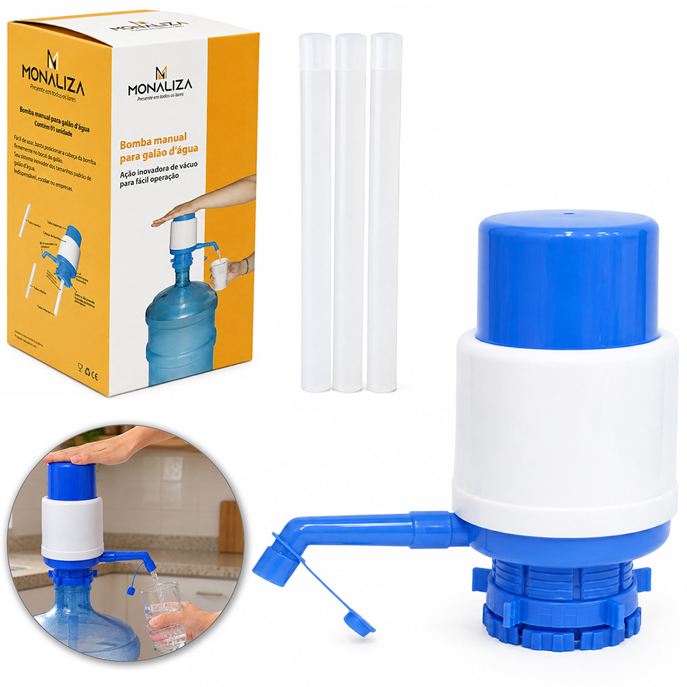 BOMBA MANUAL PARA GALAO DE AGUA DE 10 E 20L