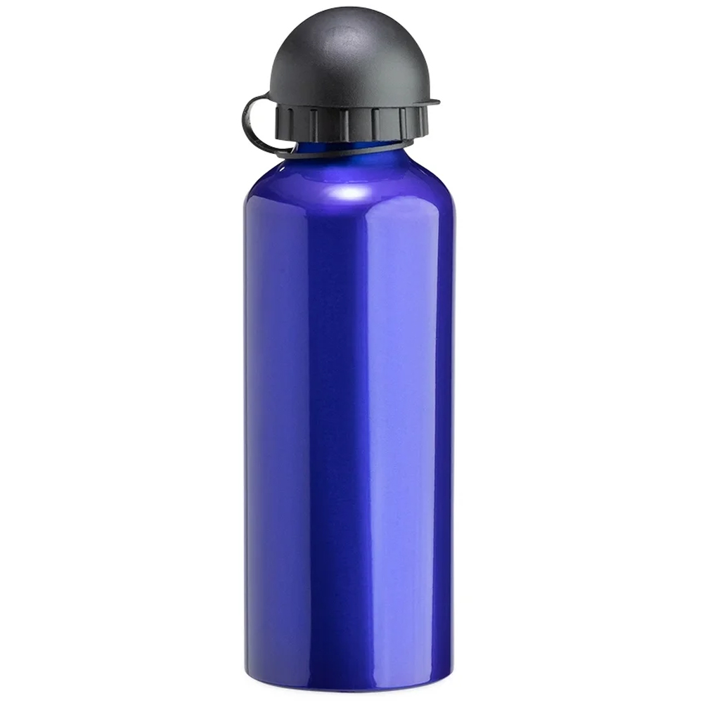 GARRAFA SQUEEZE DE ALUMINIO AZUL COM TAMPA 500ML