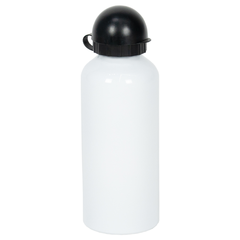 GARRAFA SQUEEZE DE ALUMINIO BRANCA COM TAMPA 500ML