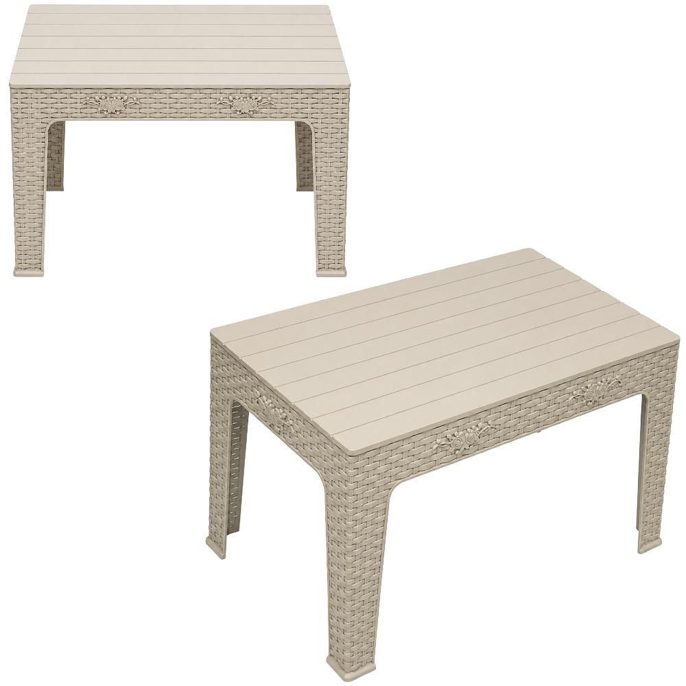 MESA RETANGULAR RATTAN NUDE 70X45CM 