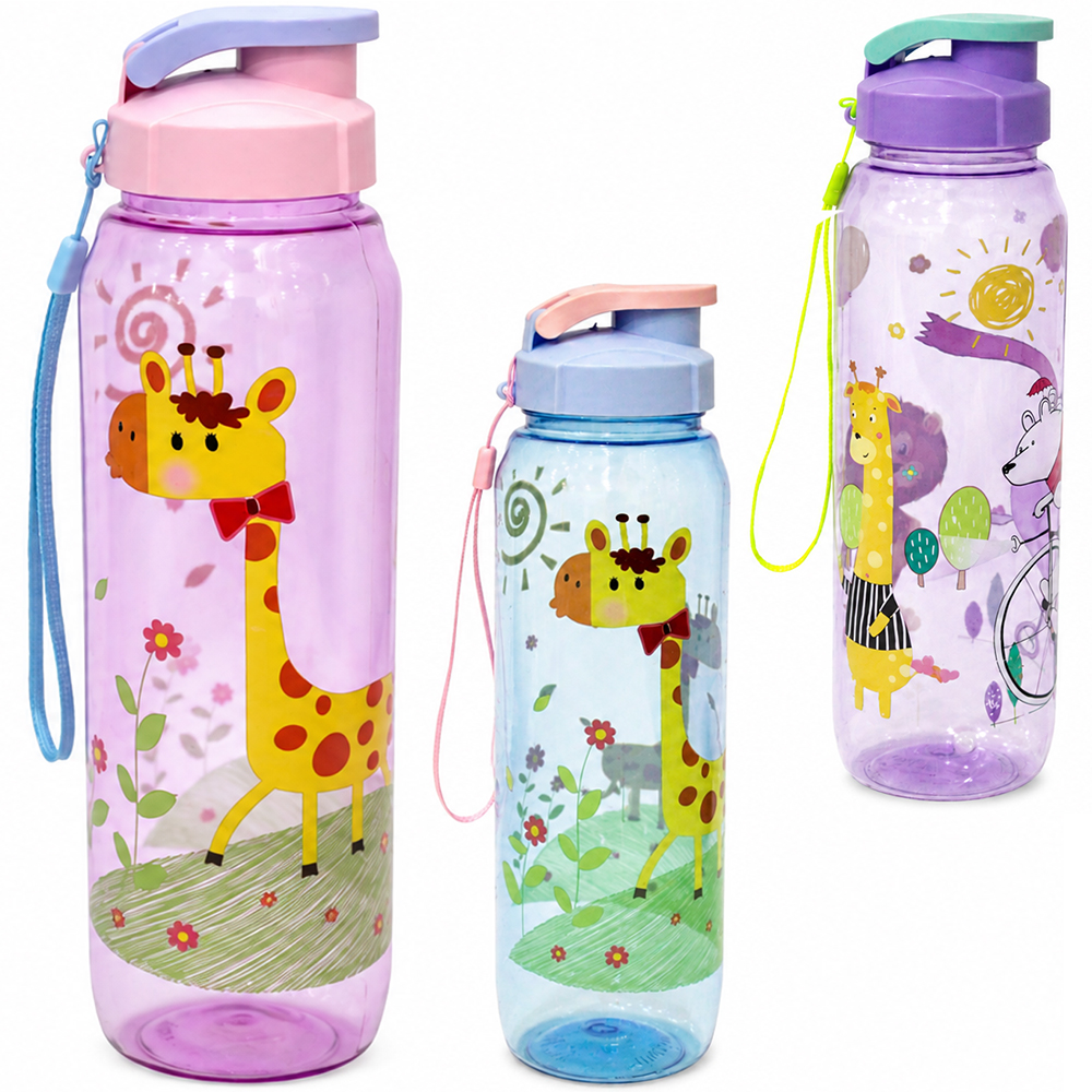 GARRAFA SQUEEZE DE PLASTICO PET ESTAMPAS SORTIDAS 500ML