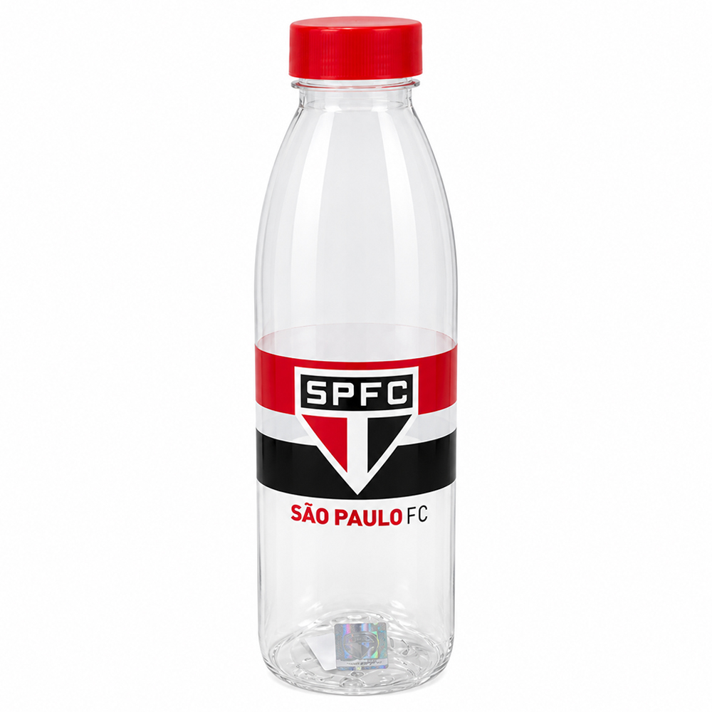 GARRAFA SQUEEZE DE PLASTICO PET SAO PAULO COM TAMPA 600ML
