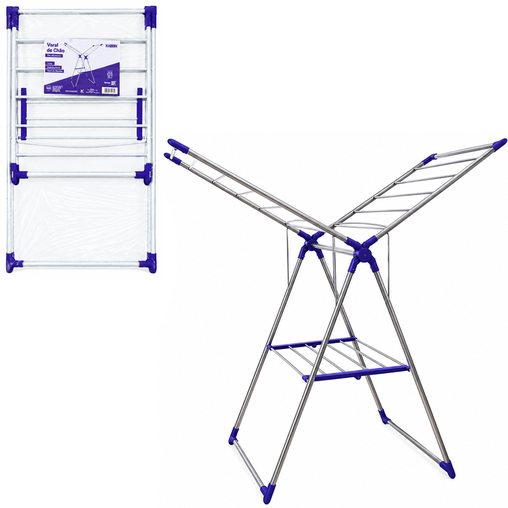VARAL DE PISO DOBRAVEL DE METAL 133X95X60CM 
