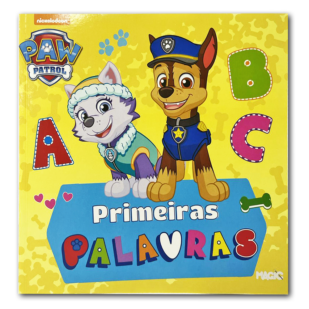 LIVRO PATRULHA CANINA PRIMEIRAS PALAVRAS 16 PAGINAS 24,5X24,5CM