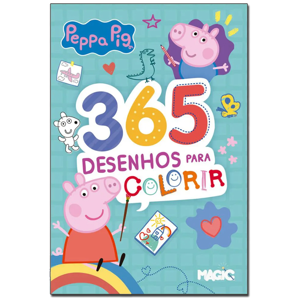 LIVRO PEPPA PIG 365 DESENHOS PARA COLORIR 365 PAGINAS 23X15,5CM