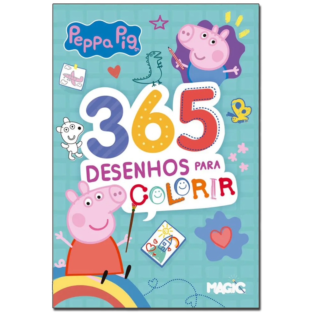 Livro De 365 Desenhos Para Colorir (Capa Azul) Todo Livro – Ref