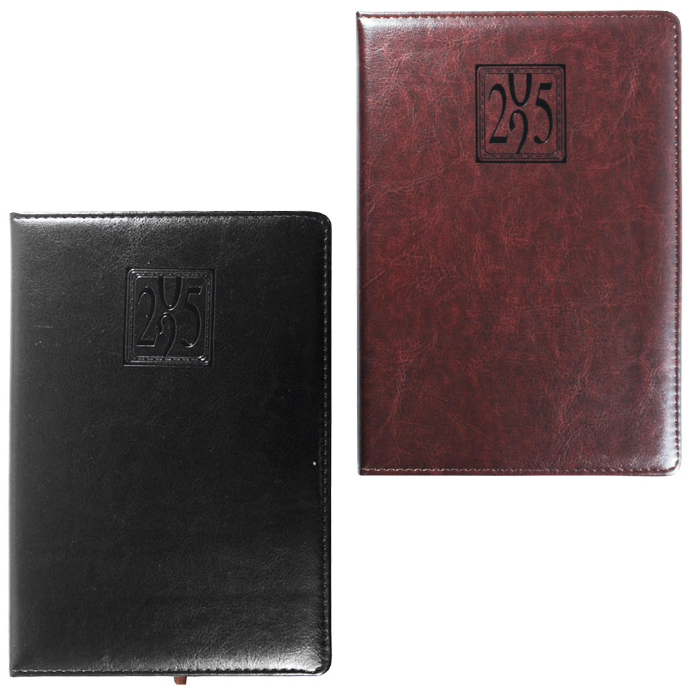 AGENDA 2025 CAPA DURA COURO EXECUTIVA A5 COLORS 168 FOLHAS 21X14,5CM