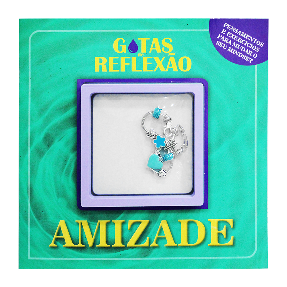 LIVRO GOTAS DE REFLEXAO AMIZADE COM PULSEIRA