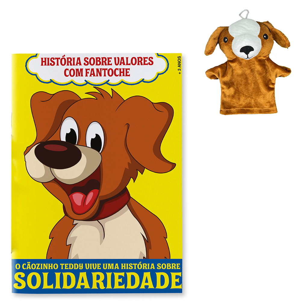 LIVRO HISTORIA SOBRE VALORES COM FANTOCHE CACHORRO