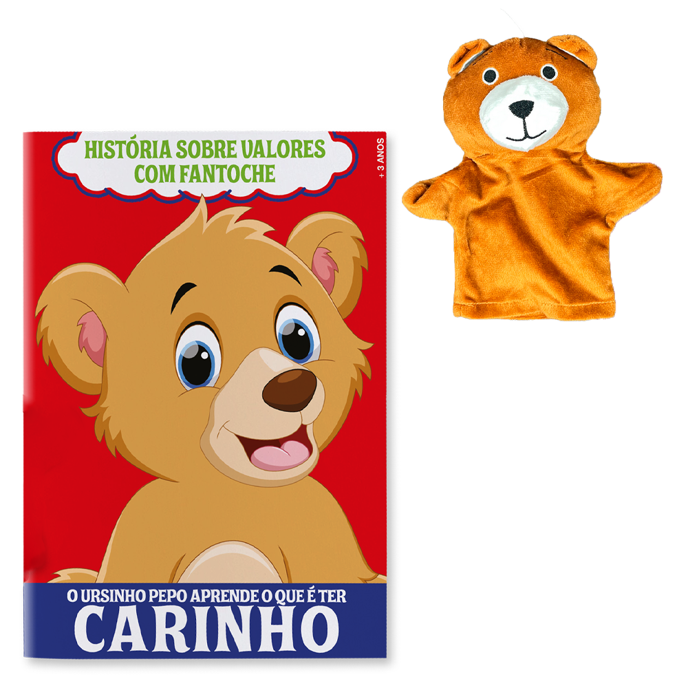 LIVRO HISTORIA SOBRE VALORES COM FANTOCHE URSO