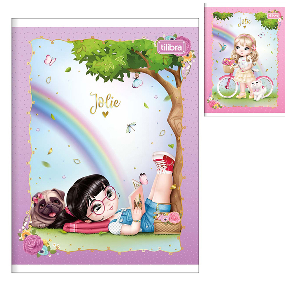 CADERNO BROCHURA JOLIE ¼ 60 FOLHAS