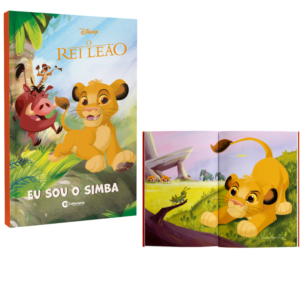 LIVRO CAPA DURA LER O REI LEAO EU SOU SIMBA 29 PAGINAS 23,5X16CM