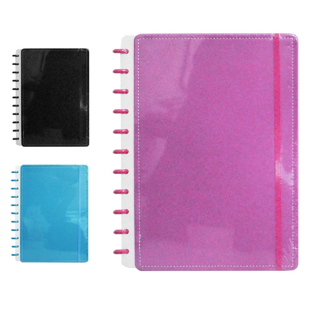 CADERNO CAPA DURA ESPIRAL DISCO INTELIGENTE COSTURA 87 FOLHAS 26X20CM