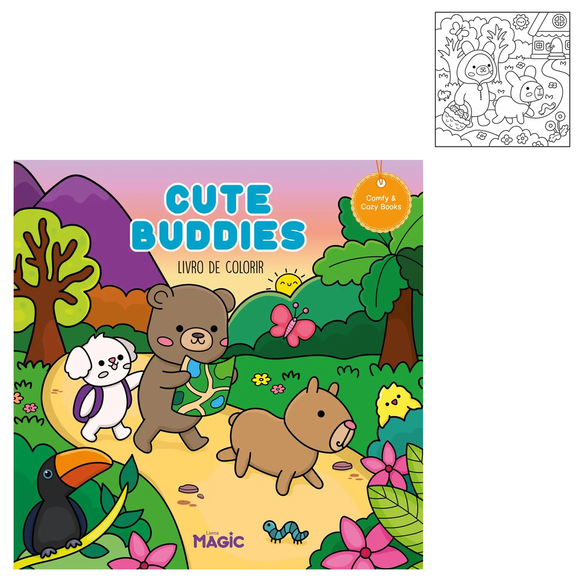 LIVRO LIVRO BUDDIES PARA COLORIR 24 PAGINAS 24X24CM