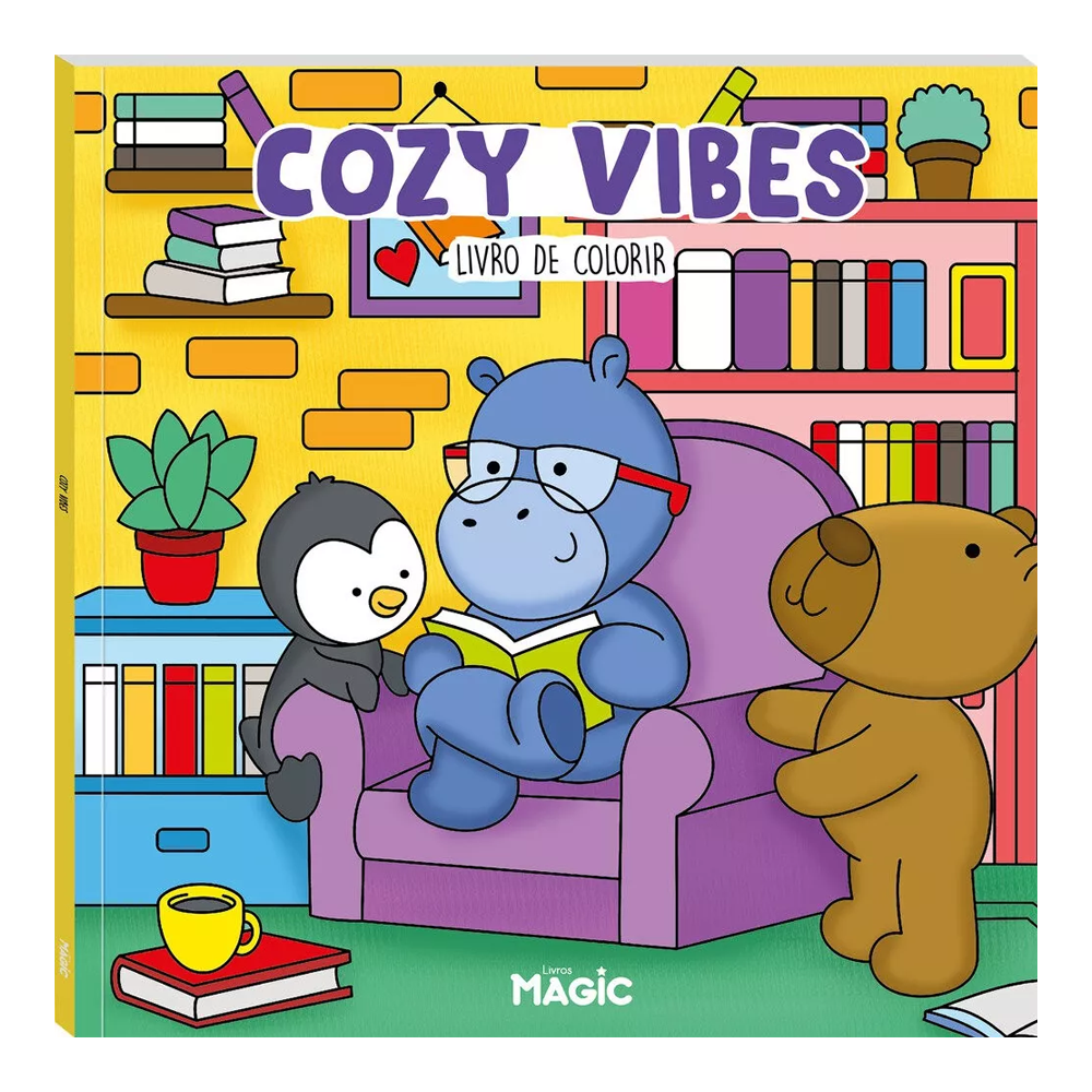 LIVRO COZY VIBES PARA COLORIR 24 PAGINAS 23,5X23,5CM