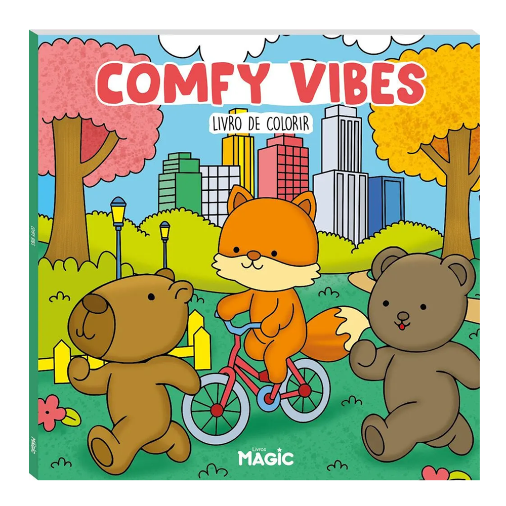 LIVRO COMFY VIBES PARA COLORIR 24 PAGINAS 23,5X23,5CM