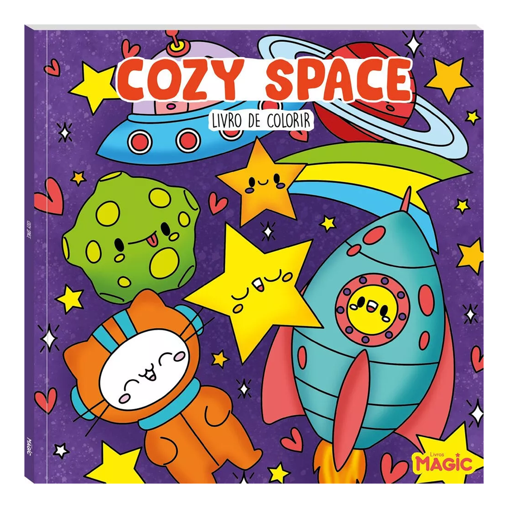 LIVRO COZY SPACE PARA COLORIR 24 PAGINAS 24X24CM