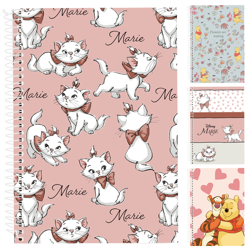 CADERNO POOH E MARIE UNIVERSITARIO (10X1) 160 FOLHAS