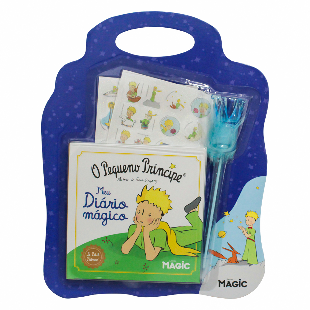DIARIO O PEQUENO PRINCIPE COM ADESIVOS + CANETA 14X14CM