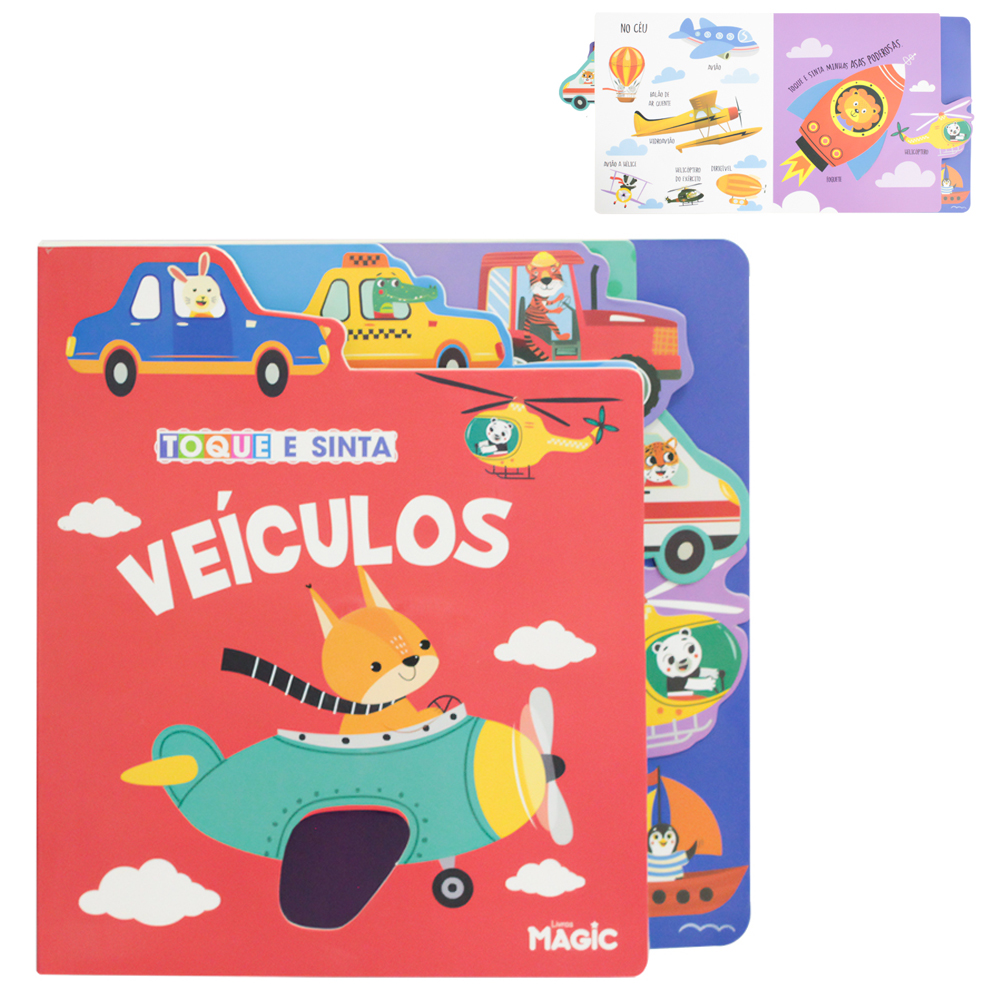 LIVRO TOQUE E SINTA VEICULOS 10 PAGINAS 24X24CM