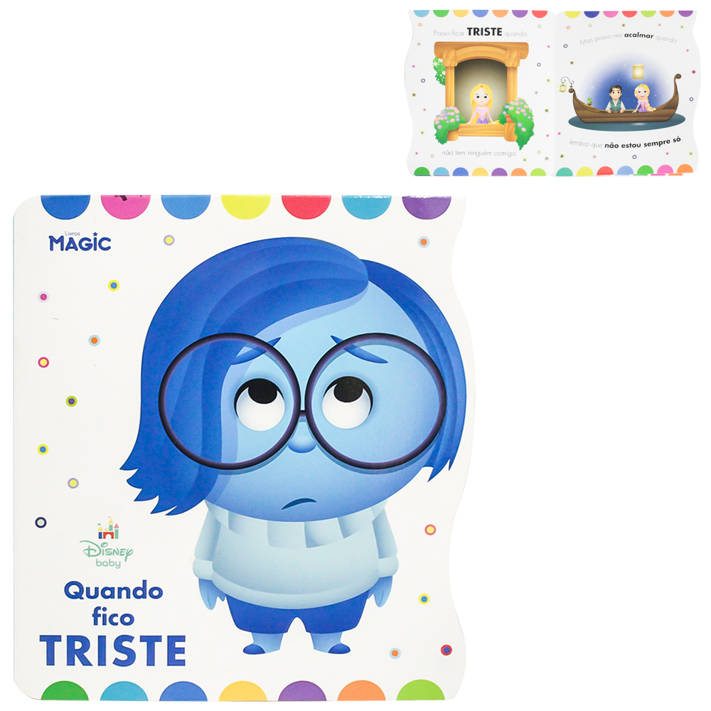 LIVRO RECORTADO DISNEY BABY QUANDO FICO TRISTE 10 PAGINAS 21,5X19CM