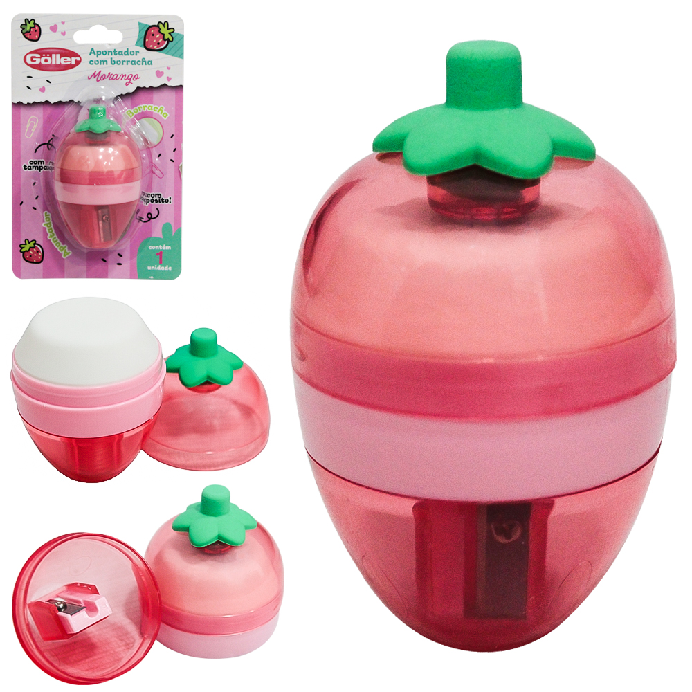 APONTADOR COM DEPOSITO E BORRACHA MORANGO
