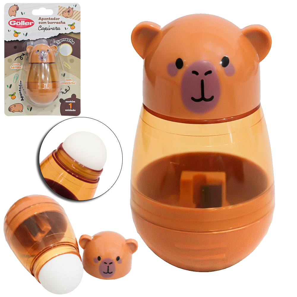 APONTADOR COM DEPOSITO E BORRACHA CAPIVARA