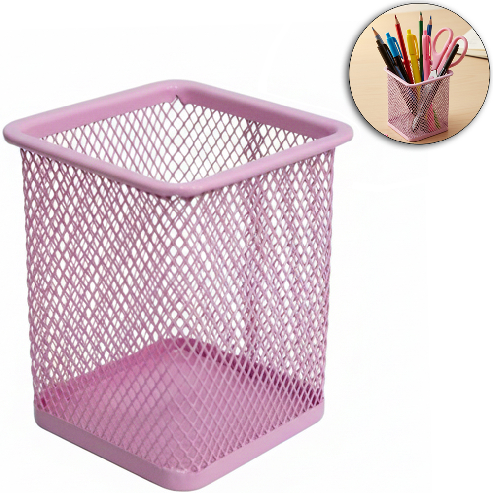 PORTA CANETA / LAPIS ARAMADO QUADRADO 9,5X8CM