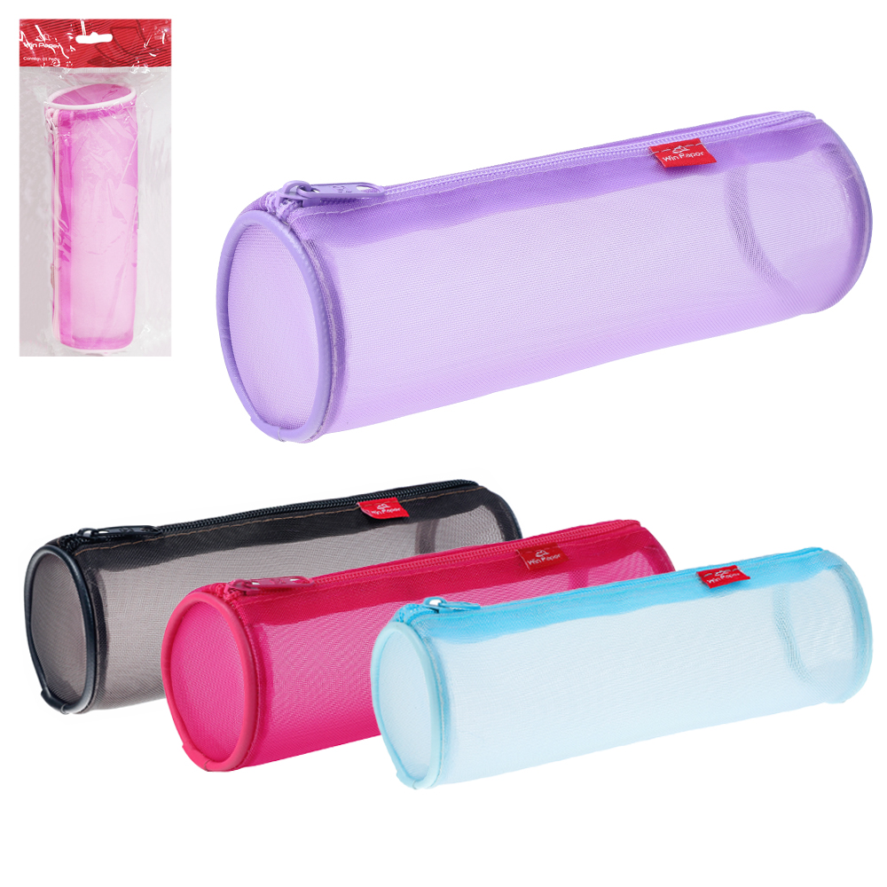 ESTOJO ESCOLAR JUVENIL UNISSEX REDONDO TELADO 21X6,5CM DE Ø