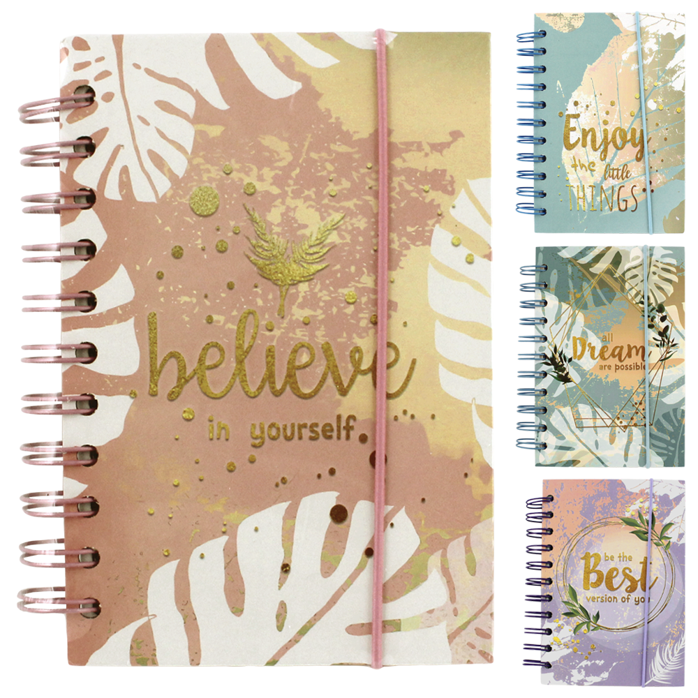 CADERNO CADERNETA / BLOCO DE ANOTACAO ESPIRAL 160 FOLHAS 14,8X10,5CM