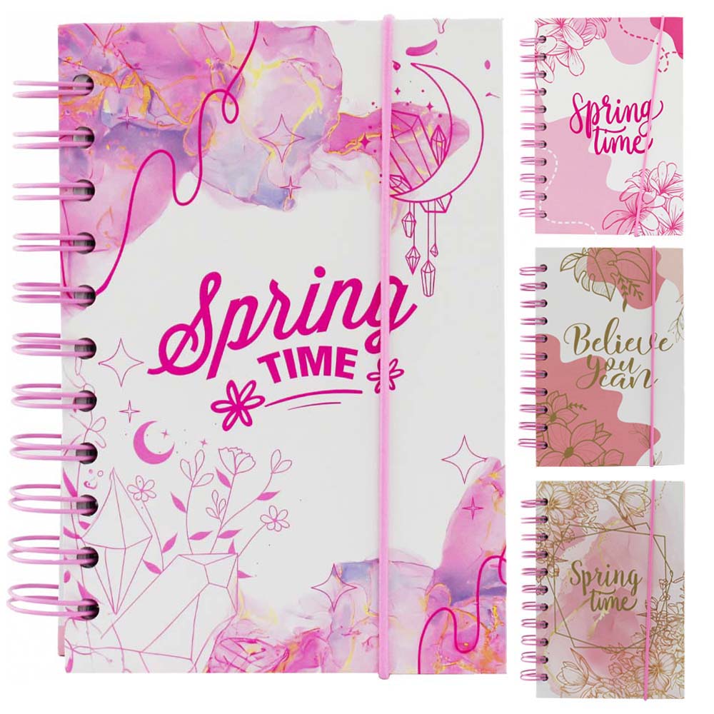 CADERNO CADERNETA / BLOCO DE ANOTACAO ESPIRAL 160 FOLHAS 14,8X10,5CM