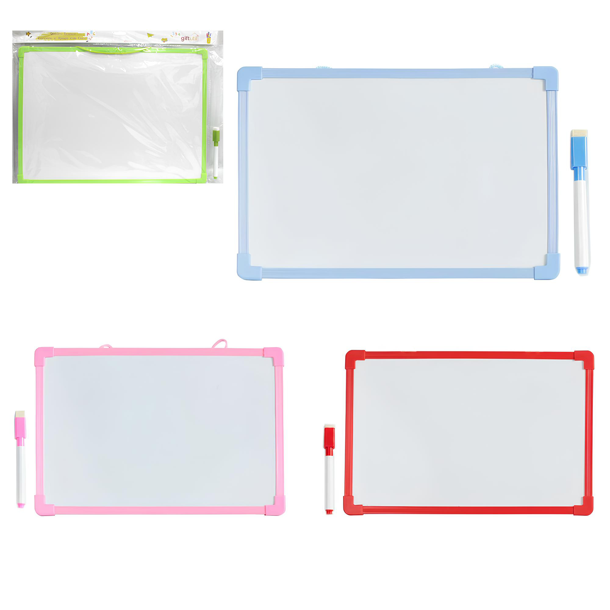 QUADRO / LOUSA BRANCA + CANETA COM APAGADOR 40X30CM