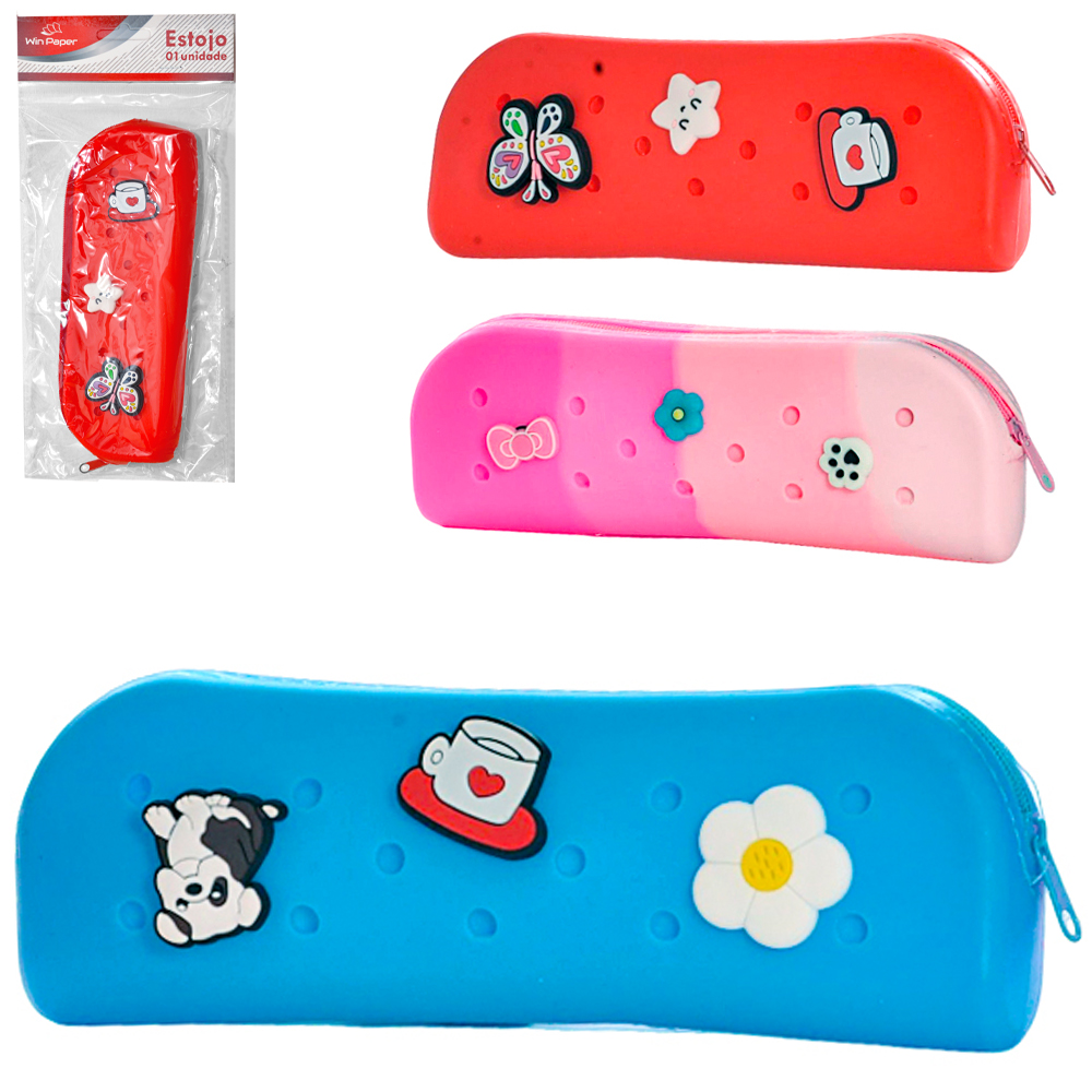 ESTOJO ESCOLAR JUVENIL FEMININO 20,5X8X2,5CM