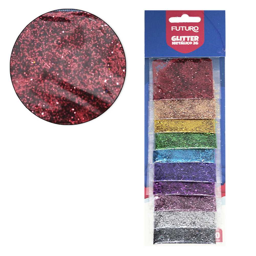 GLITTER METALICO COM 10 SAQUINHOS 2G