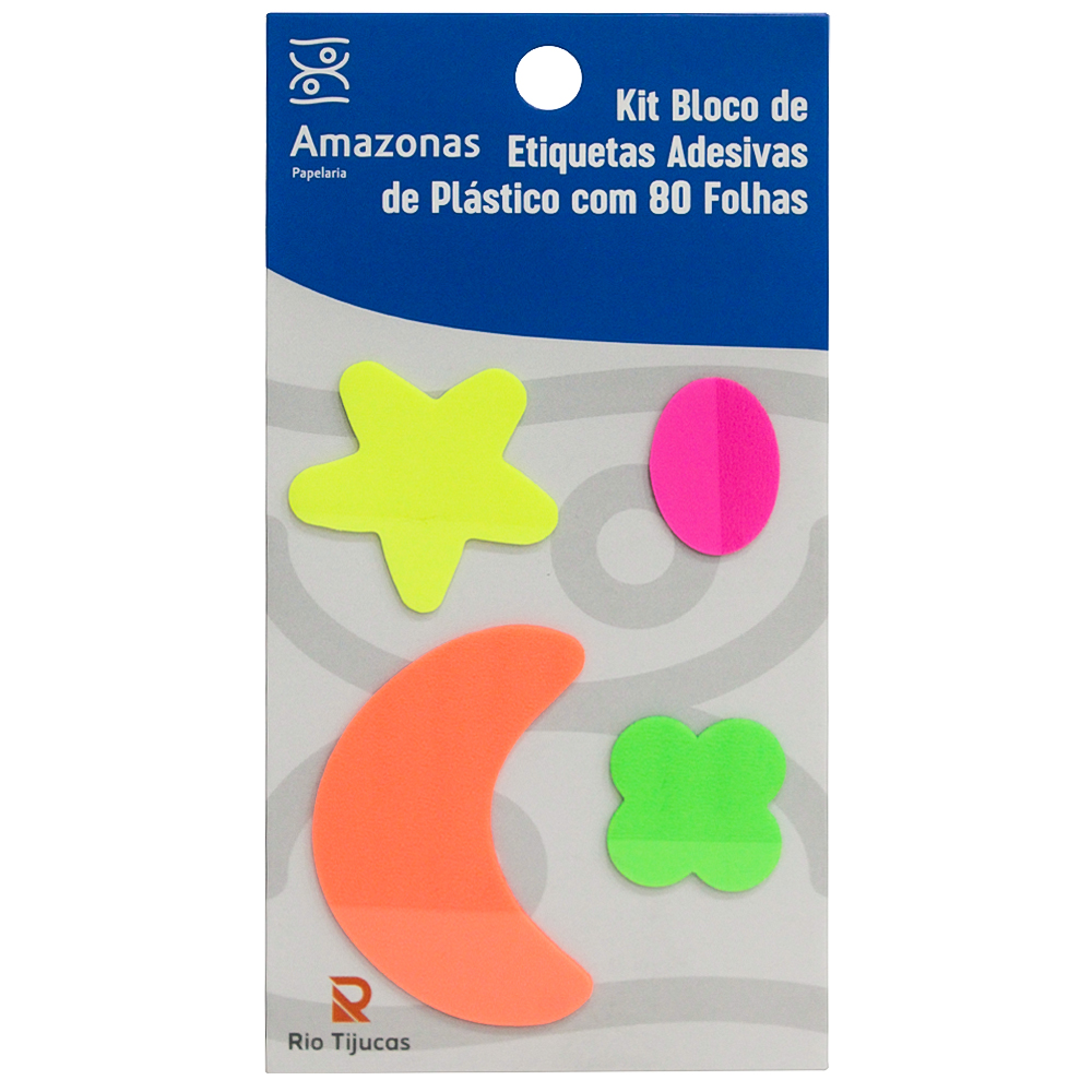 MARCADOR DE PAGINA / BLOCO DE ANOTACAO STICKER DE PLASTICO PET ADESIVO 80 FOLHAS