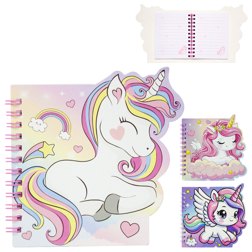 CADERNO CADERNETA / BLOCO DE ANOTACAO ESPIRAL UNICORNIO PAPER 60 FOLHAS 11,8X9,8CM