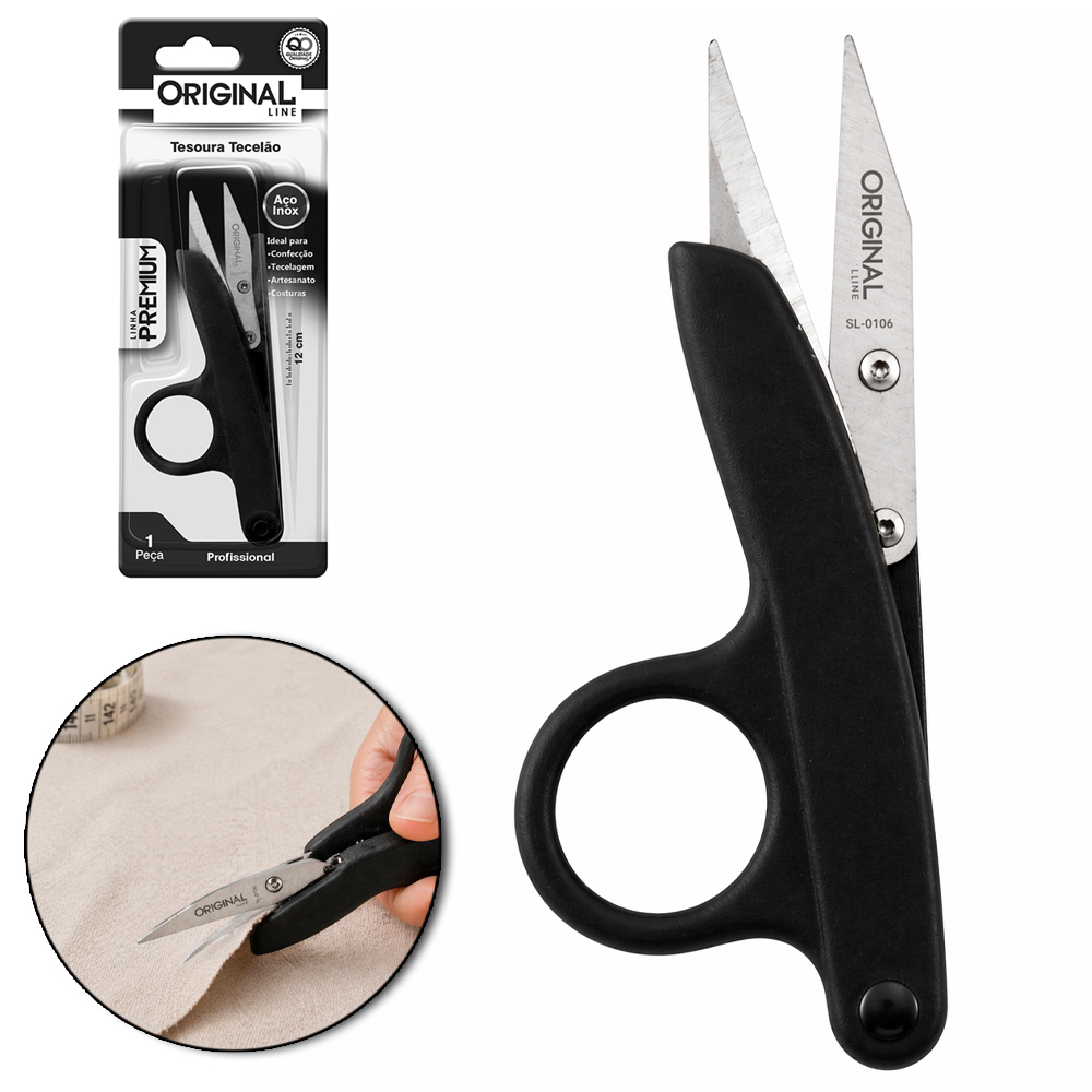 TESOURA DE TECELAO DE INOX PREMIUM PROFISSIONAL 12CM