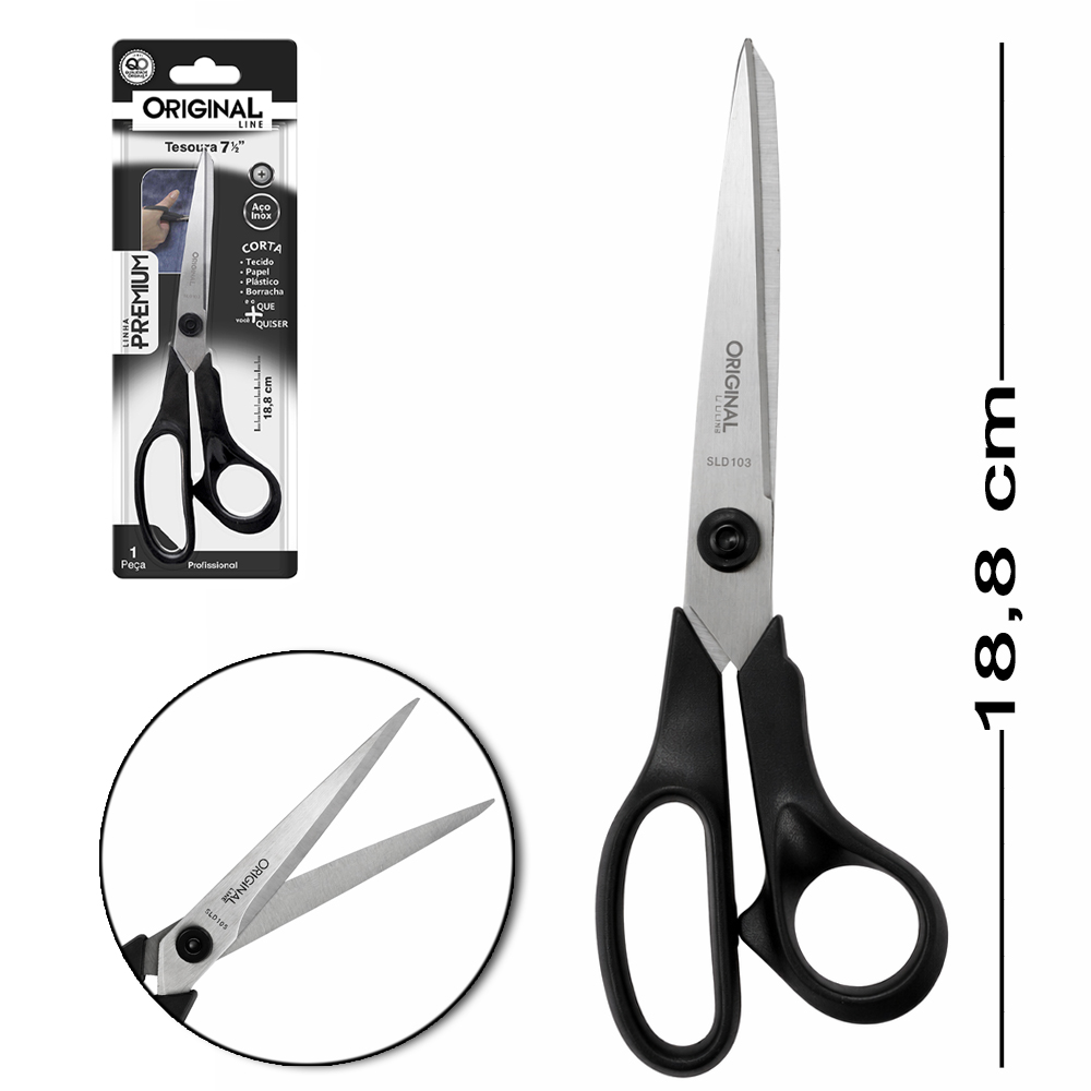 TESOURA MULTIUSO DE INOX PREMIUM PROFISSIONAL 7½'' 18,8CM