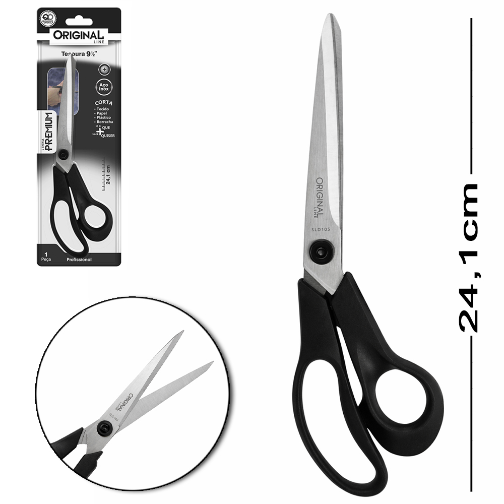 TESOURA MULTIUSO DE INOX PREMIUM PROFISSIONAL 9½'' 24,1CM