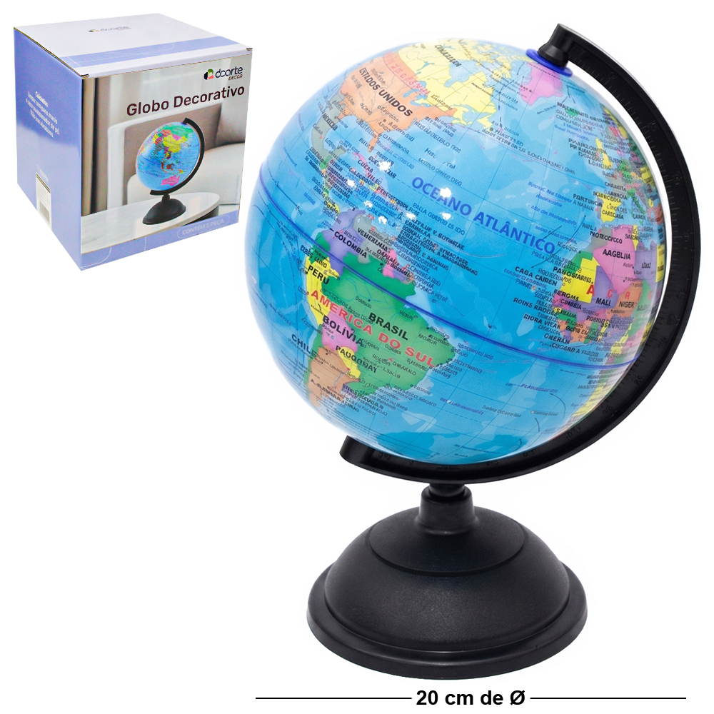 GLOBO TERRESTRE GIRATORIO POLITICO G DECOR 20CM DE Ø