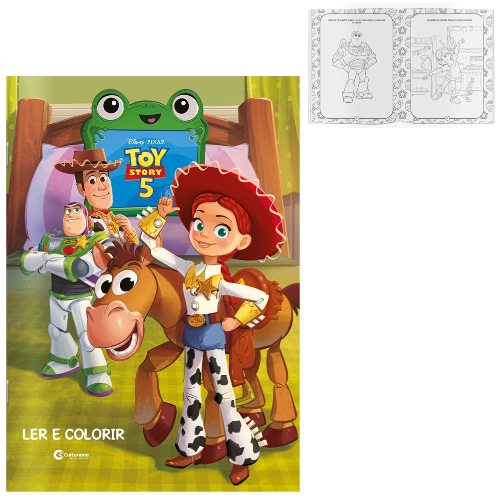 LIVRO LER E COLORIR TOY STORY 8 PAGINAS 27X20CM 