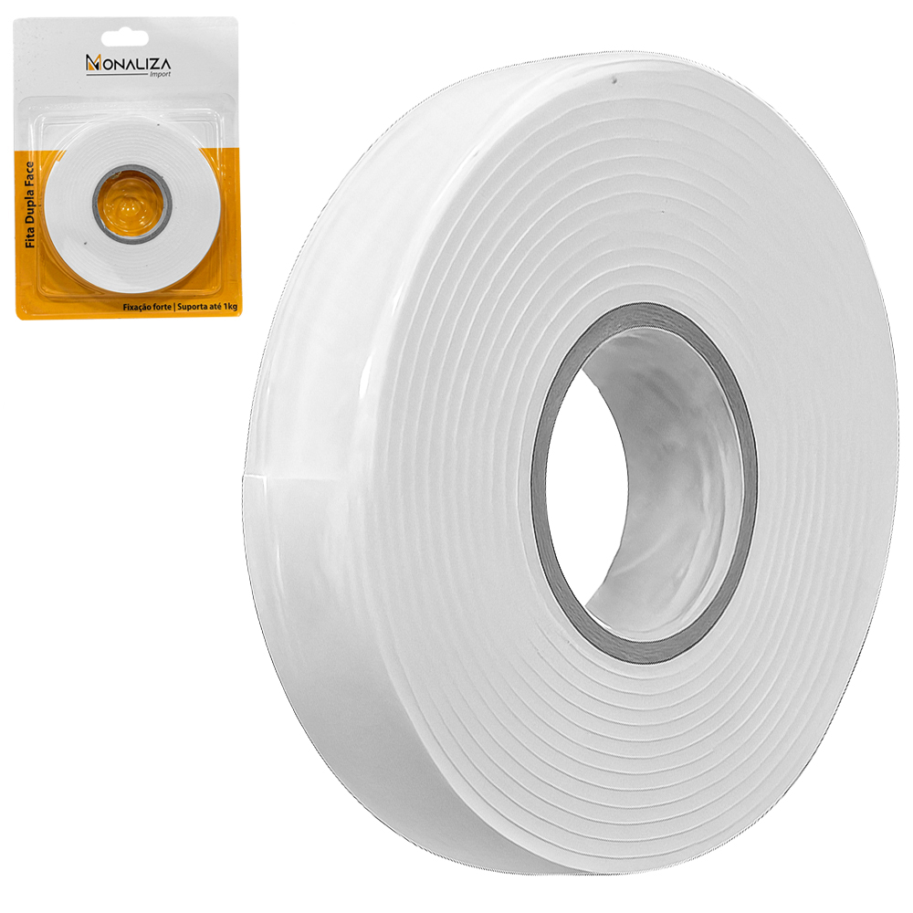 FITA ADESIVA DUPLA FACE DE ESPUMA 18MMX3M