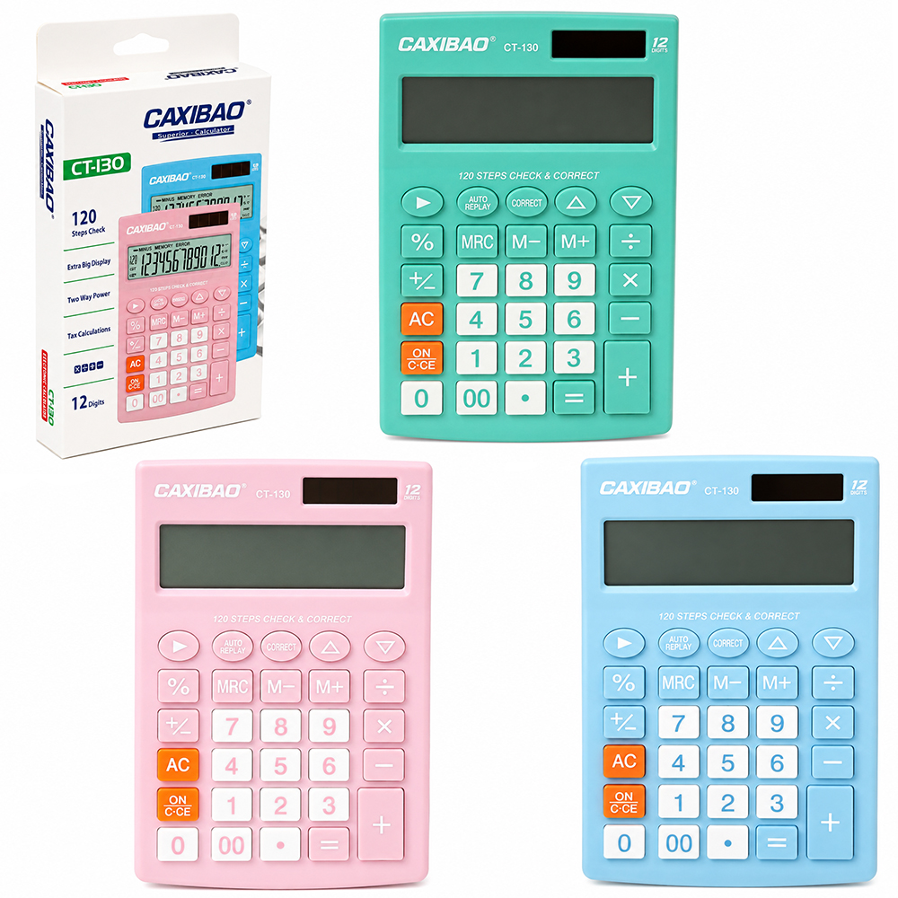 CALCULADORA ELETRONICA 12 DIGITOS A BATERIA / SOLAR 17X11CM