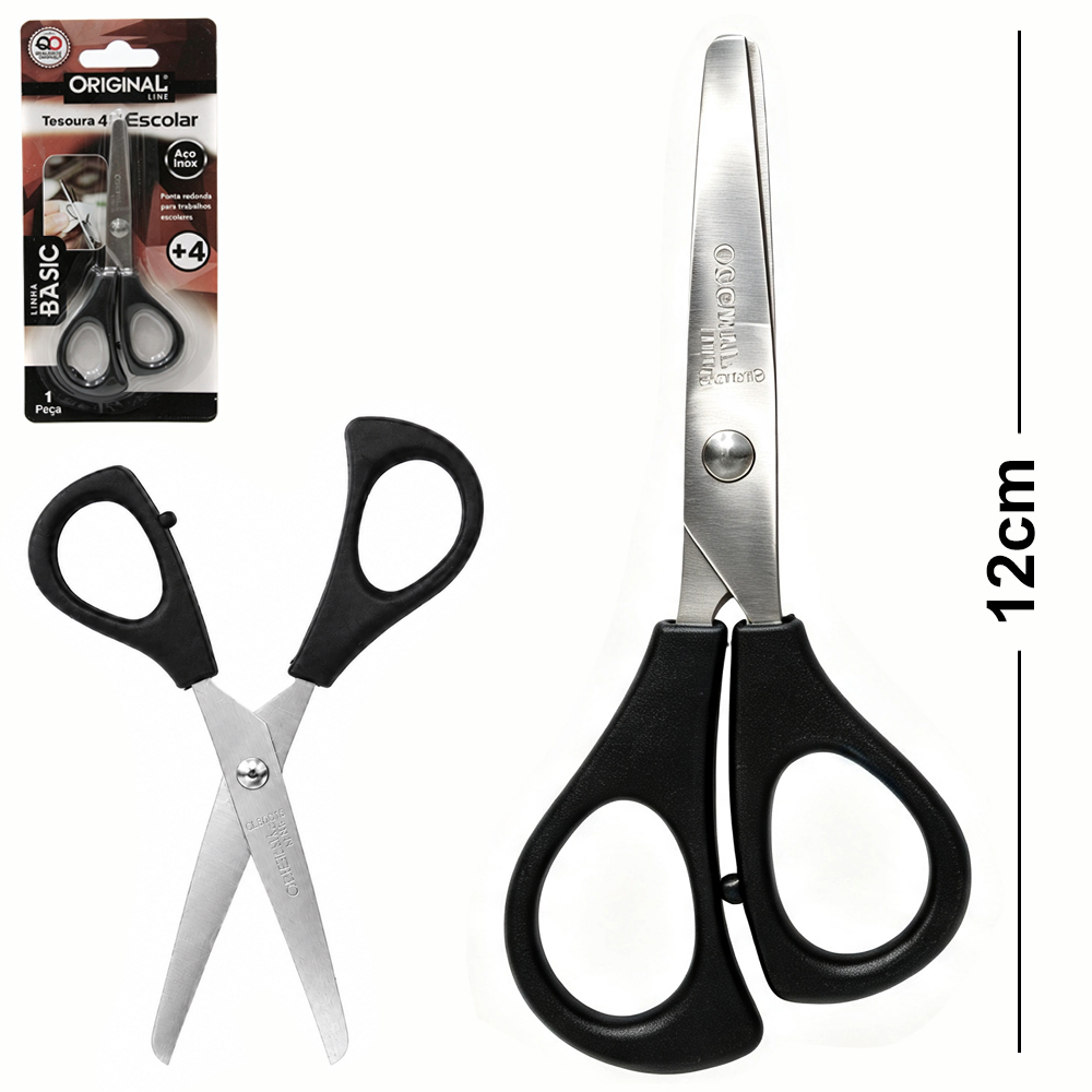 TESOURA ESCOLAR DE INOX 4½'' 12CM
