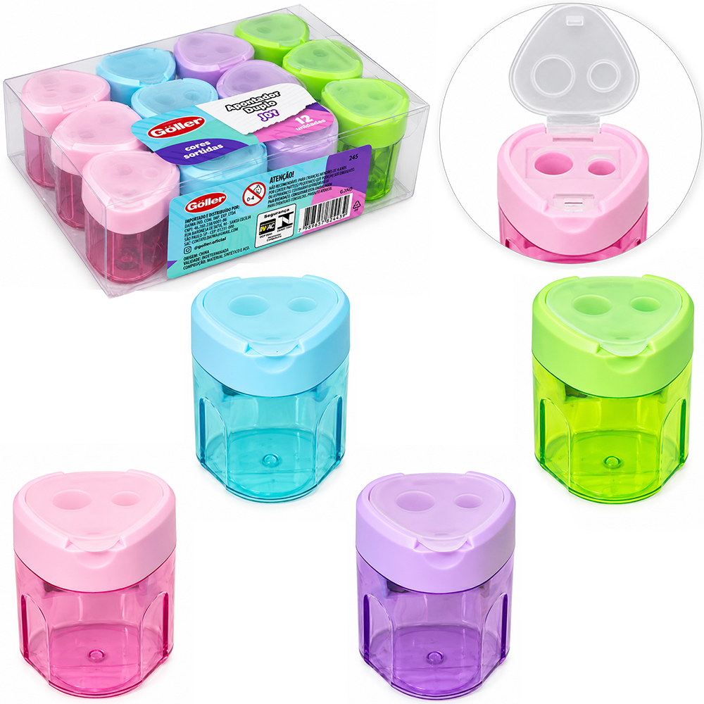 APONTADOR DUPLO JOY COM DEPOSITO 12 PECAS