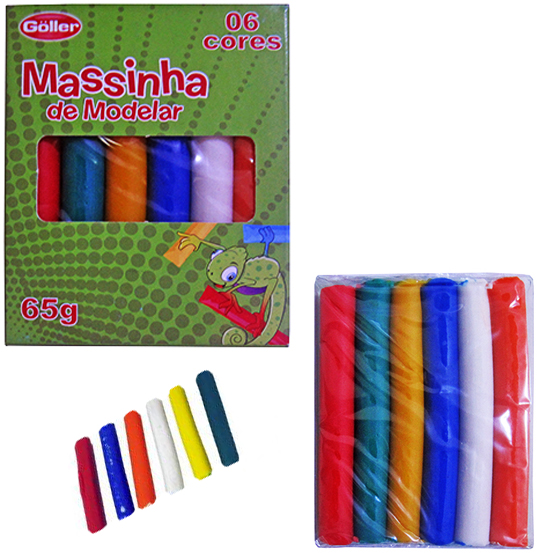 MASSINHA DE MODELAR COM 6 CORES 65G 