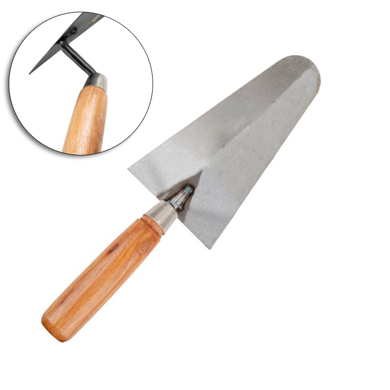 COLHER DE PEDREIRO CANTO RETO 7'' CABO MADEIRA MB TOOLS