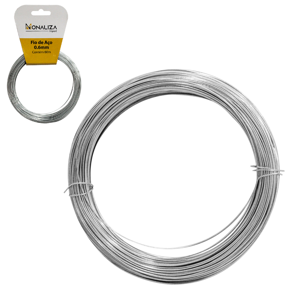 FIO DE ACO / ARAME GALVANIZADO 0.6MMX60M