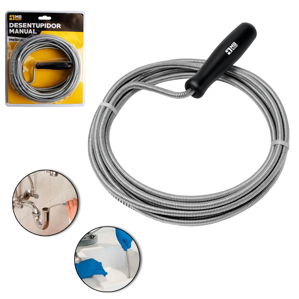 DESENTUPIDOR DE CANO DE ACO CARBONO 7M MB TOOLS