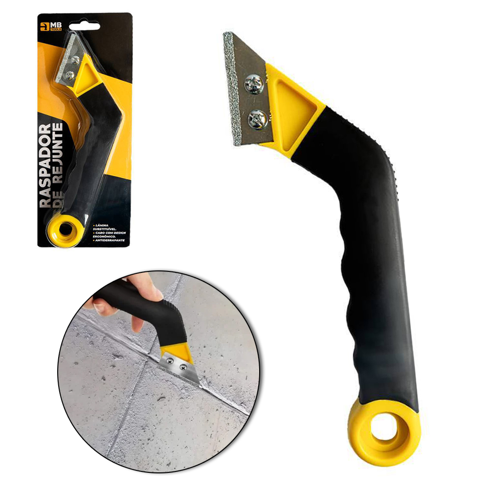 RASPADOR DE REJUNTE DE METAL CABO EMBORRACHADO MB TOOLS